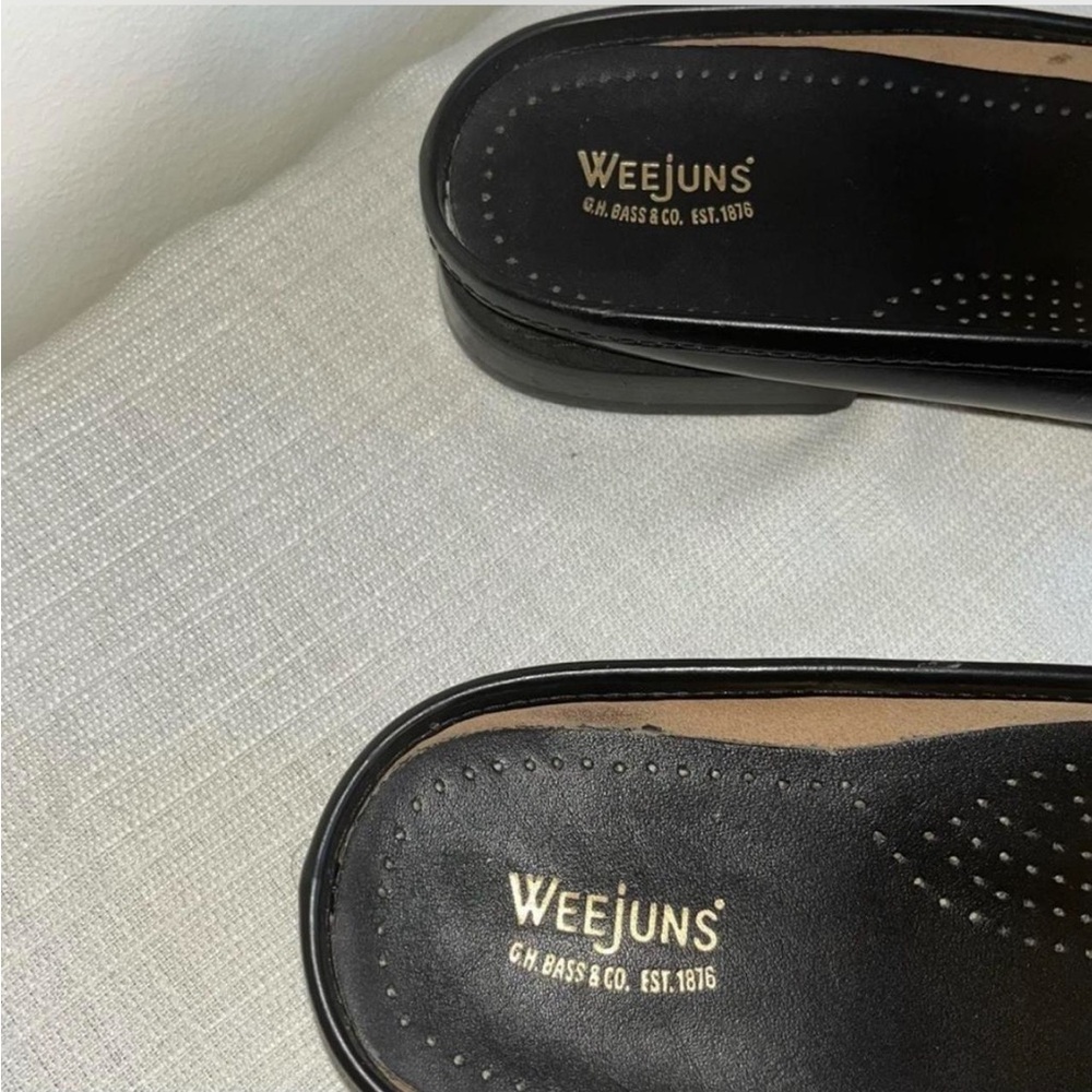 Black and White Spats Loafers Wynn Mules Weejuns by GH Bass - 9.5 - Picture 5 of 8